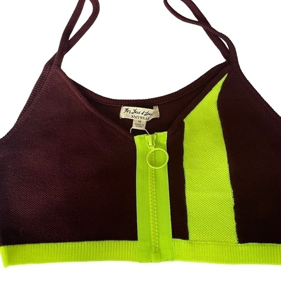 For Love And Lemons Knit Crop Tank Top NEW - Picture 2 of 10